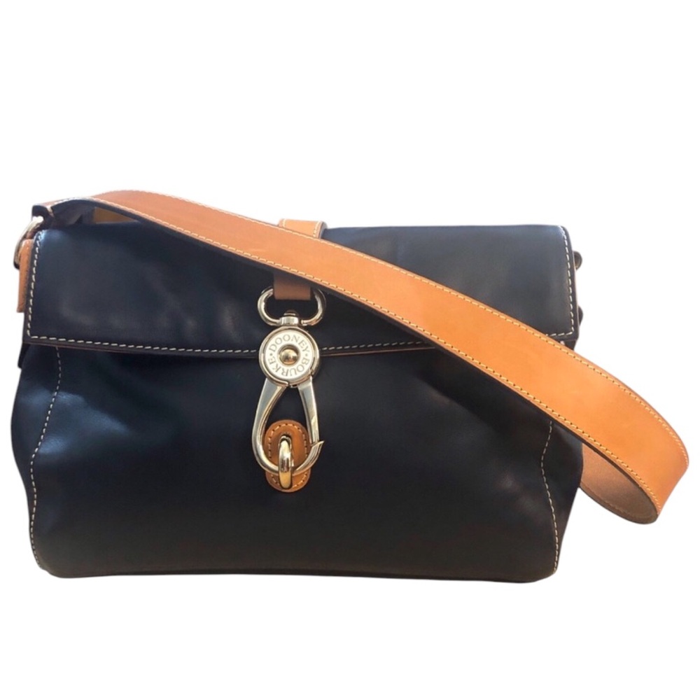 Dooney & Bourke Smooth Leather Libby Hobo Bag Midnight Blue